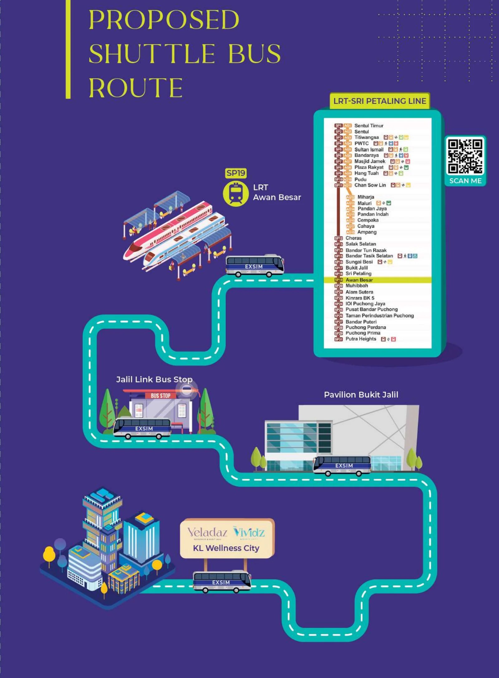 Shuttle bus route