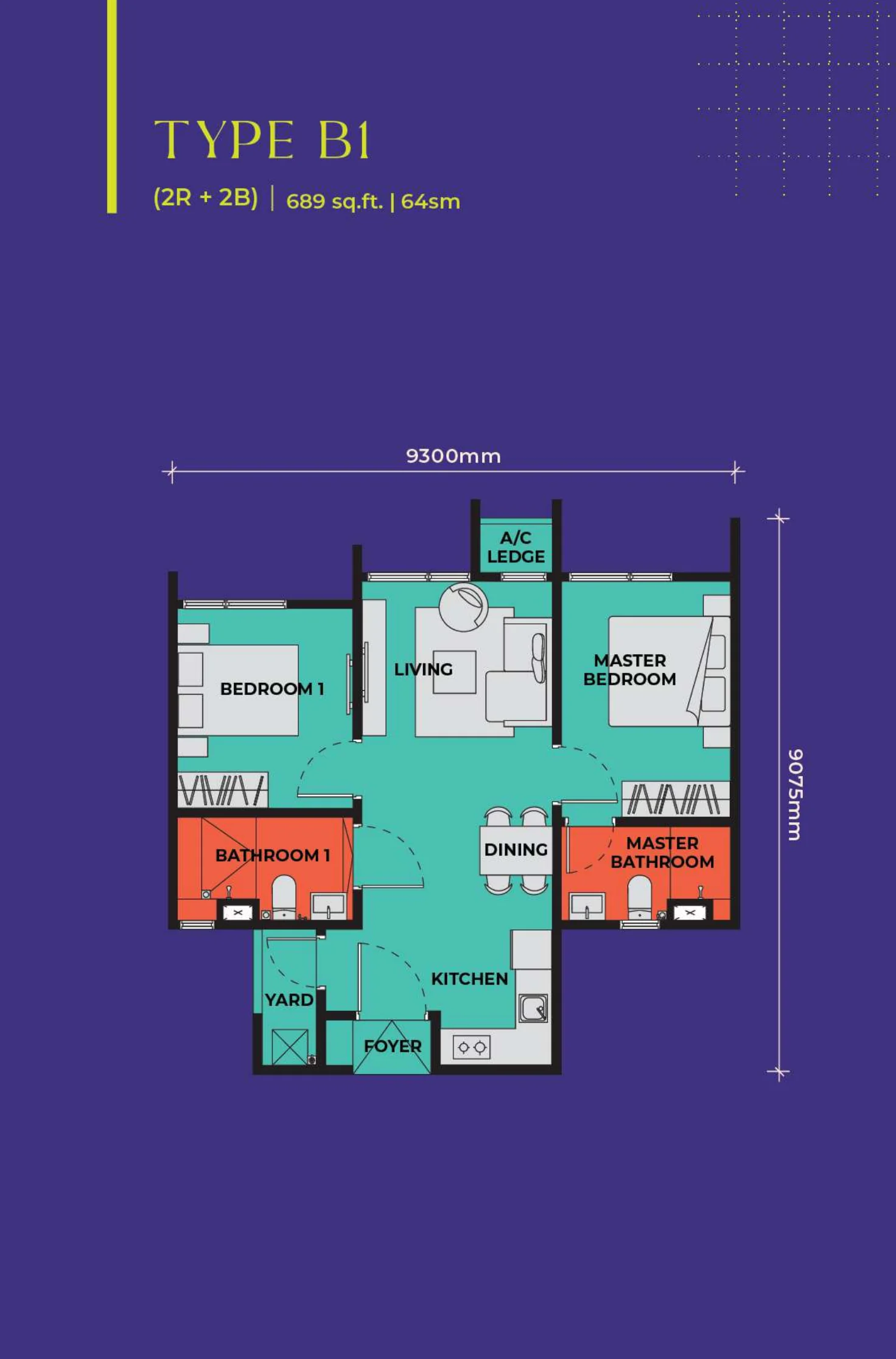 Type B1 floor plan