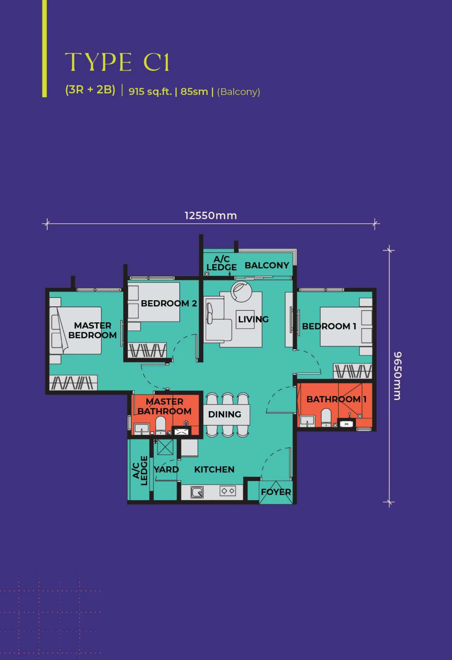 Type C1 floor plan